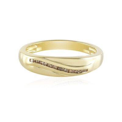 Anello in argento con Diamante Champagne I2