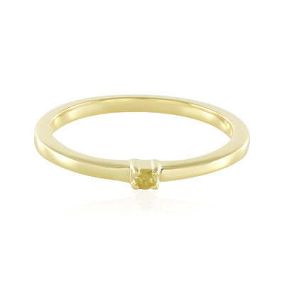 Anello in argento con Diamante Giallo I3