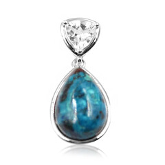 Ciondolo in argento con Malachite Azzurrite