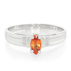 Anello in argento con Zaffiro Arancione