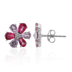 Orecchini in argento con Topazio Rosa