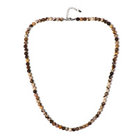 Collana in argento con Diaspro Zebrato Rosso