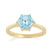 Anello in argento con Topazio Blu Cielo