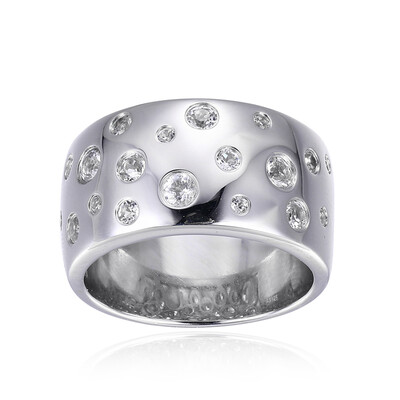 Anello in argento con Topazio Bianco
