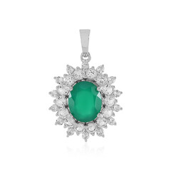 Ciondolo in argento con Onice Verde