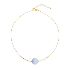 Collana in argento con Agata Lace Blu