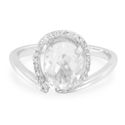 Anello in argento con Petalite