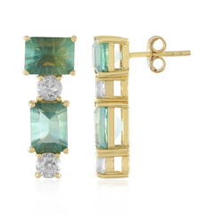Orecchini in argento con Fluorite Verde
