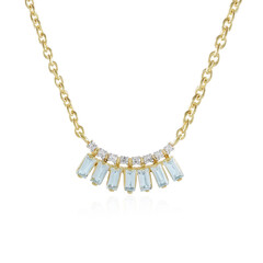 Collana in argento con Topazio Blu Cielo