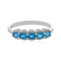 Anello in argento con Apatite Blu Neon