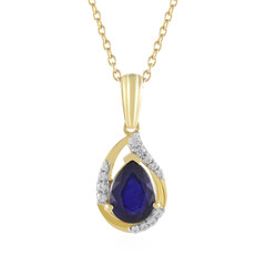 Collana in argento con Zaffiro Blu del Madagascar