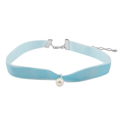 Collana in argento con Perla d'Acqua Dolce Bianca