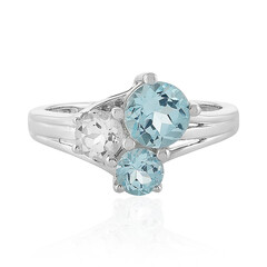 Anello in argento con Topazio Blu Cielo