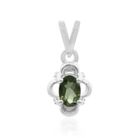 Ciondolo in argento con Tormalina Verde