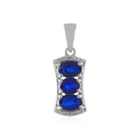 Ciondolo in argento con Spinello Blu Royal