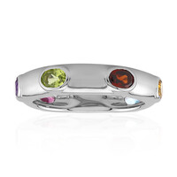 Anello in argento con Topazio Blu Svizzero