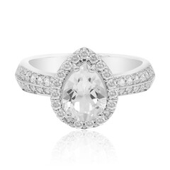 Anello in argento con Topazio Bianco