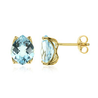 Orecchini in oro con Topazio Blu Cielo