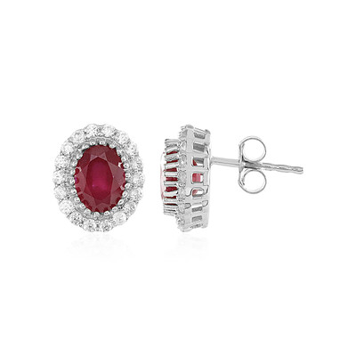 Orecchini in argento con Rubino del Madagascar
