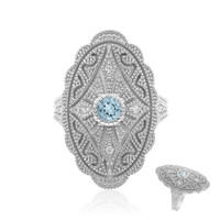 Anello in argento con Topazio Blu Cielo