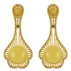 Orecchini in argento con Ambra Baltica