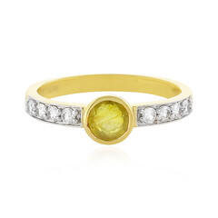 Anello in argento con Zaffiro Giallo del Madagascar