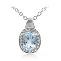 Collana in argento con Topazio Blu Cielo