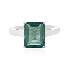 Anello in argento con Fluorite Petrolio del Belgio