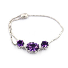 Bracciale in argento con Ametista Zambiana (Dallas Prince Designs)