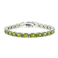 Bracciale in argento con Peridoto della Birmania