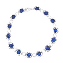 Bracciale in argento con Ambra Blu Colombiana