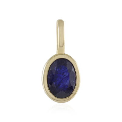 Ciondolo in argento con Zaffiro Blu del Madagascar