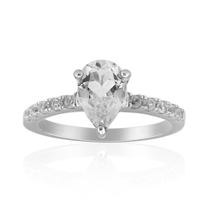 Anello in argento con Topazio Bianco