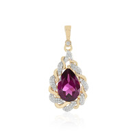 Ciondolo in oro con Granato Magenta (SUHANA)