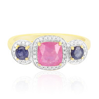 Anello in argento con Zaffiro Rosa del Madagascar