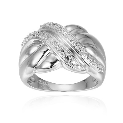 Anello in ottone con Diamante I3 (I) (Juwelo Style)