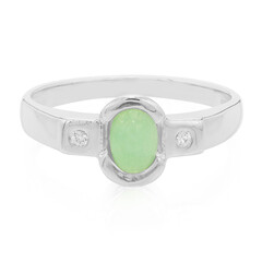 Anello in argento con Crisoprasio Imperiale