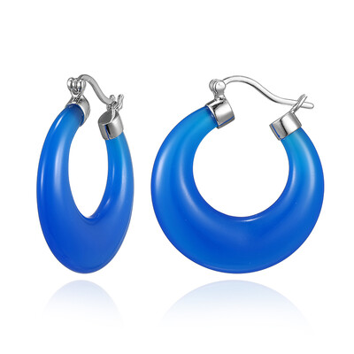 Orecchini in argento con Agata Blu