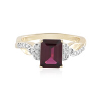 Anello in oro con Granato Magenta