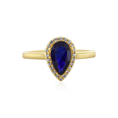 Anello in argento con Zaffiro Blu del Madagascar