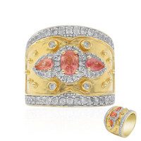 Anello in argento con Zaffiro Padparadscha (Dallas Prince Designs)