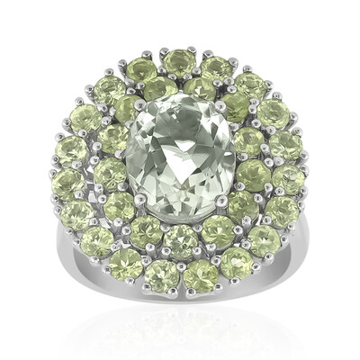 Anello in argento con Ametista Verde