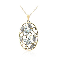 Collana in argento con Topazio Blu Cielo