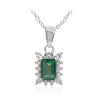 Collana in argento con Topazio Verde Farfalla
