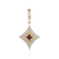 Ciondolo in oro con Spinello Rosso