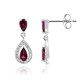 Orecchini in argento con Rodolite