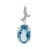 Ciondolo in argento con Topazio Blu Londra (Pallanova)