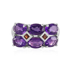 Anello in argento con Ametista Zambiana