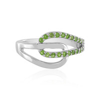 Anello in argento con Diopside Russo