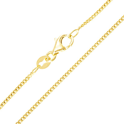 Catenina groumette in argento 925 placcato oro giallo - 45 cm  - 2,5 g